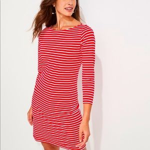 Vineyard Vines S Boatneck Shift Dress in Red Striped Sankaty NWT